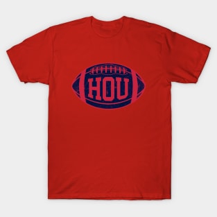 HOU Retro Football - Red T-Shirt